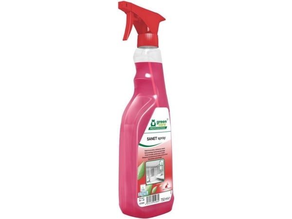 Sanitetsrengøring SANET Spray 750ml med Parfume/Alkohol Rød Klar-til-brug,750 ml/fl