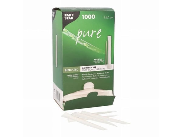 Papstar 16701, Rund, 1000 stykker, Tre, 6,5 cm