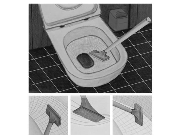 Slibesvamp holder, Sanimaid Stainremover-Flex, 430mm, sort mat