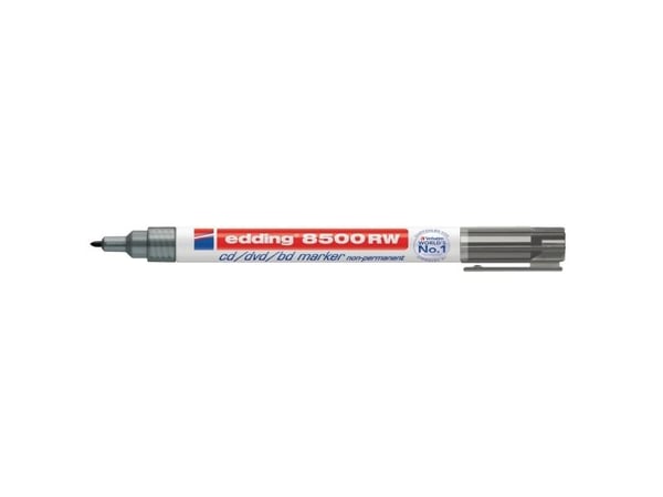 CD/DVD-marker edding 8500, non-permanent rund, sort