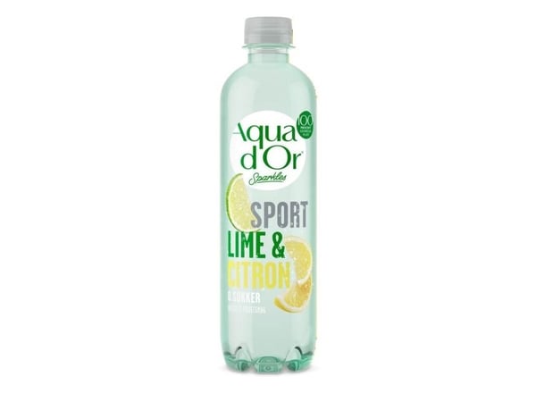 Mineralvatten Aqua d'Or Lime and Lemon 0,5 ltr med bubbel,12 fl x 0,5 ltr/krt