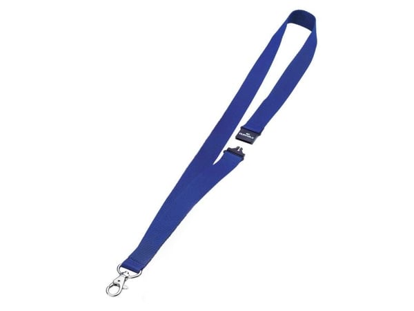 Nyckelhängare textilhalsband Durable 20 mm blå - (10 st.)