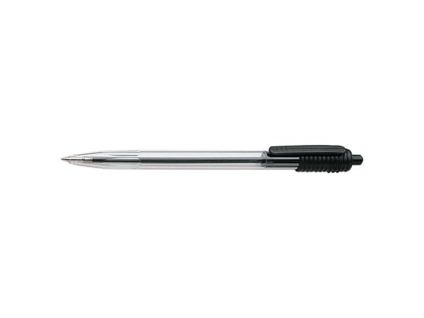 Kuglepen, Wiz, 0,7 mm, medium, sort, pakke a 50 stk