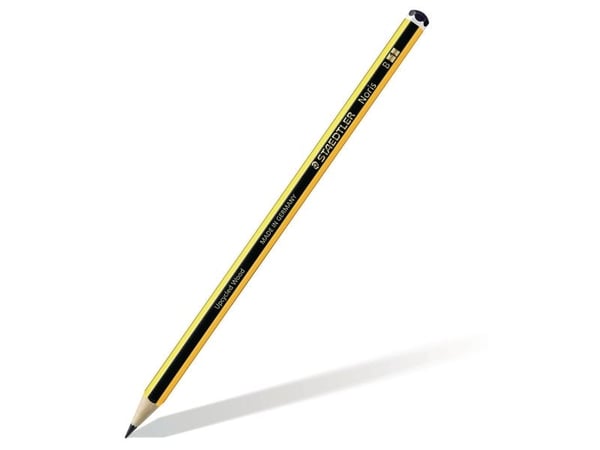 Staedtler Noris, B, musta, Keltainen, PEFC, 2 mm, 12 kpl, Saksa