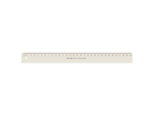 Linex N1030, Pöytäviivain, Maissitärkkelys, Valkoinen, 30 cm, 29 mm, 2,5 mm