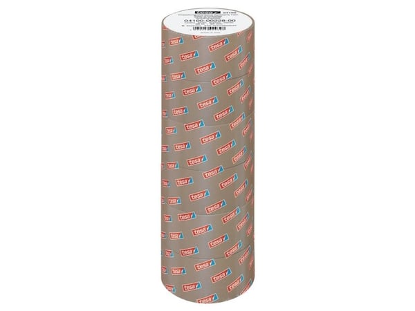 Packtejp, Tesapack 4100, PVC, 50 mm x 66 m, brun, förpackning á 6 st