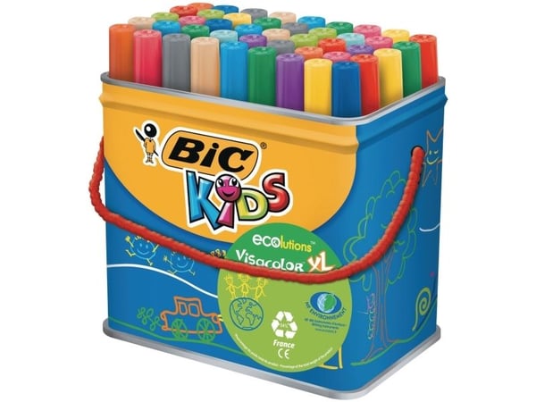 BIC Kids Ecolutions Visacolor XL-tusjer, 48 stk.