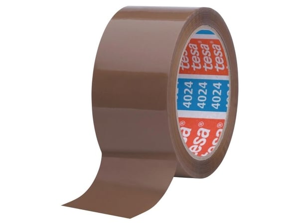 Förpackningstejp TesaPack 4024 PP 50 mm x 66 m brun (6 st/förpackning)