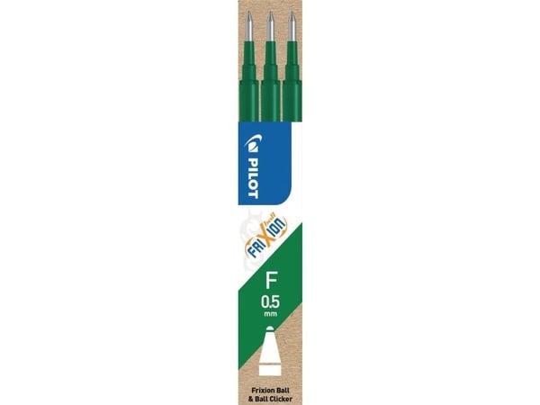 Pilot FriXion - Påfyll - grønn - 0.5 mm (en pakke 3)