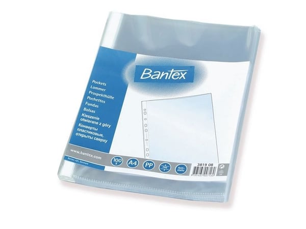 Bantex 100550231, A4, Polypropeeni (PP), Läpinäkyvä, 260 mm, 325 mm, 12 mm