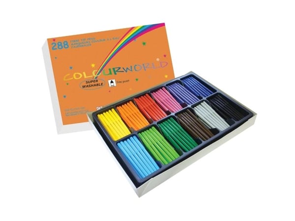 Muste colourworld, 288 kpl pakkaus eri värejä, valikoituja värejä