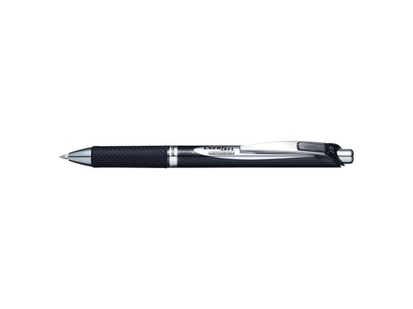 Pentel EnerGel, Uttrykkbar kulepenn med hengefeste, Sort, Sort, Medium, Rund, Ambidekstriøs