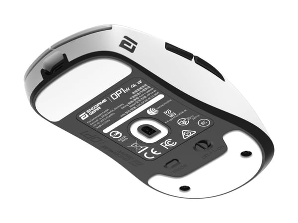 Endgame Gear OP1W 4K V2, Oikeakätinen, Optinen, RF Wireless + USB Type-A, 30000 DPI, Valkoinen