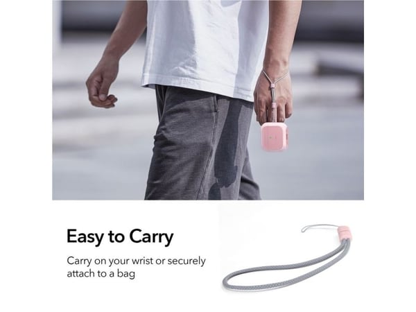 Apple AirPods 4 ESR Orbit Halolock MagSafe kotelo kuulokkeille vaaleanpunainen