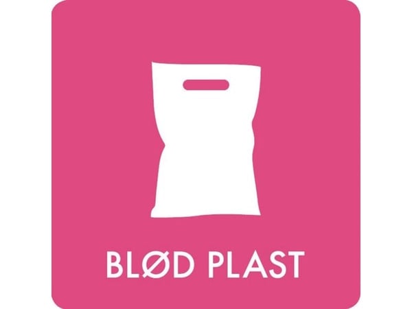Piktogram, blød plast, 12 x 12 cm, pink