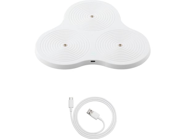 Sirius MultiCharger 3-facks laddstation, USB till USB-C, vit