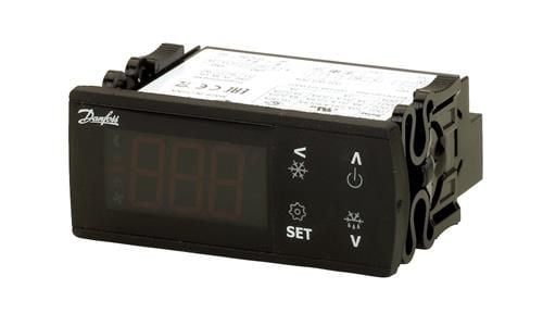 Danfoss ERC 214 - Elektroninen jäähdytyksen säätö, DI 1, DO 4, AC 197-250 V, punainen LED-valo