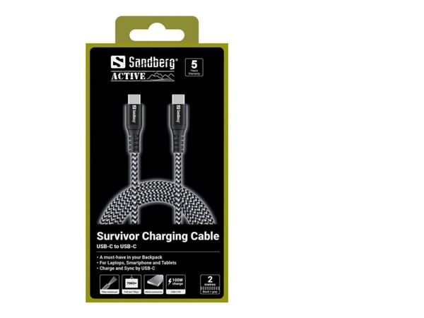 Survivor USB-C Cable 2M 100W Survivor USB-C Cable 2M 100W