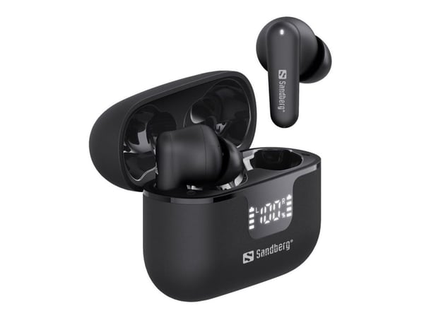 Sandberg - True wireless-hörlurar med mikrofon - inuti örat - Bluetooth - aktiv brusradering