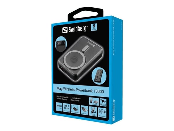 Sandberg 420-94 Powerbank 10 wattia 10 000 mAh Mag langaton USB-C USB Type A