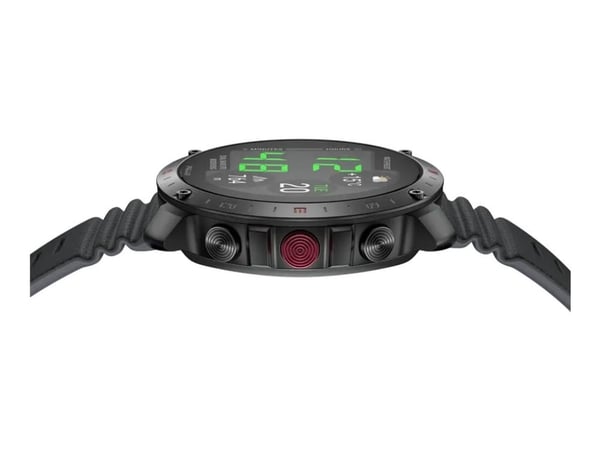 Polar Grit X2 Pro - Rustfritt stål - Ja sportsur med bånd - silikon - display 1.39" - 32 GB - Bluetooth LE - 79 g - nattsvart