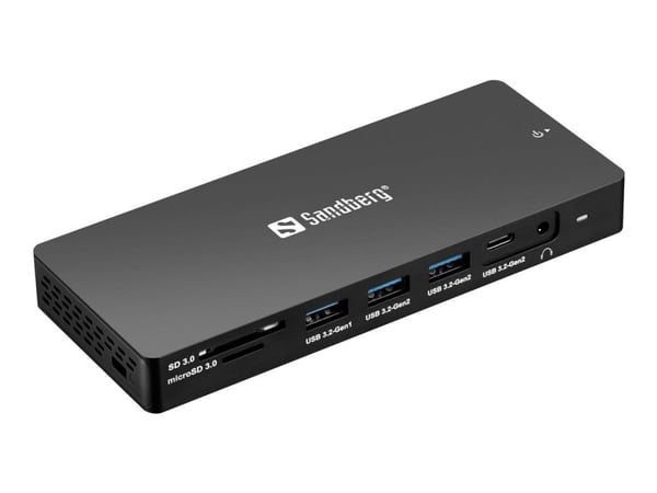 Sandberg 13-in-1 Pro - Dockningsstation - USB-C - DP, 2 x HDMI - 1GbE