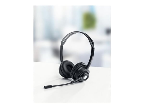 Sandberg - Hodesett - full størrelse - Bluetooth - trådløs, kablet - aktiv støydemping - USB-C