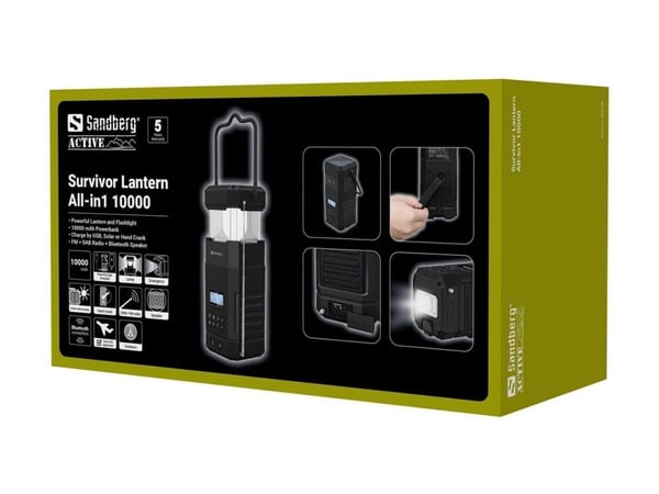 Sandberg Survivor Lantern - Power bank - 10000 mAh - 37 Wh - 2 A (USB)