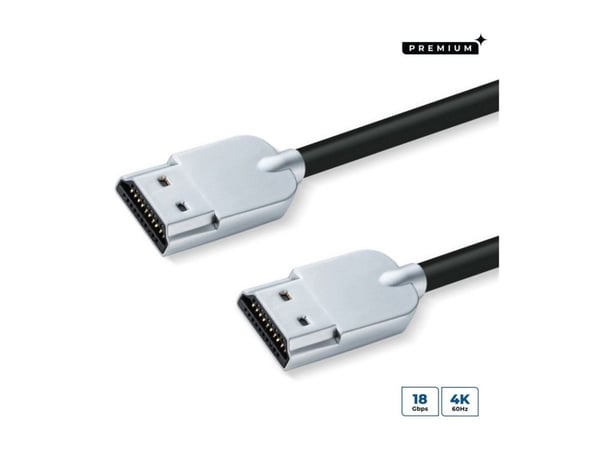 MicroConnect - High Speed - HDMI-kabel med Ethernet - HDMI hann til HDMI hann - 1.5 m - svart - supersmal