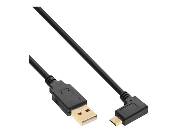MicroConnect - USB-kabel - mikro-USB typ B (hane) vinklad till USB (hane) - 1.8 m