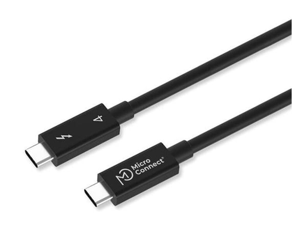 Microconnect TB4010, 1 m, 40 Gbit/s, Musta, Kestomuovinen elastomeeri, 50 g, 1 kpl