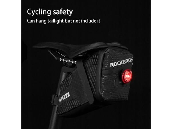 Rockbros vanntett sykkelveske under salen, kapasitet 1,5 l, svart