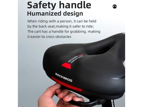 Bicycle saddle Rockbros AQ-6090R (Black-Red)