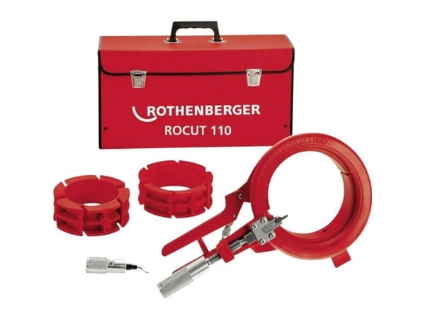 Rothenberger ROCUT 110 plastrørkuttersett for 50, 75 og 110 mm, med koffert