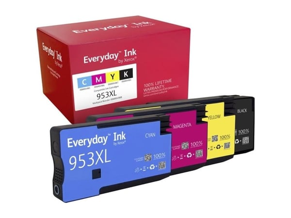 EverydayTM Multipack muste Xeroxilta, yhteensopiva HP HP953XL (HP953XL MULTIPACK), High capacity, Korkea (XL) värintuotto, Musta, Syaani, Magenta, ...