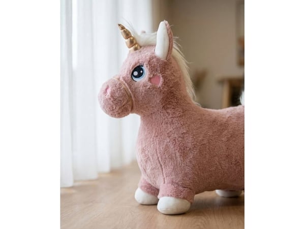KREA Hop And Bounce Plush Unicorn, Rose Col.