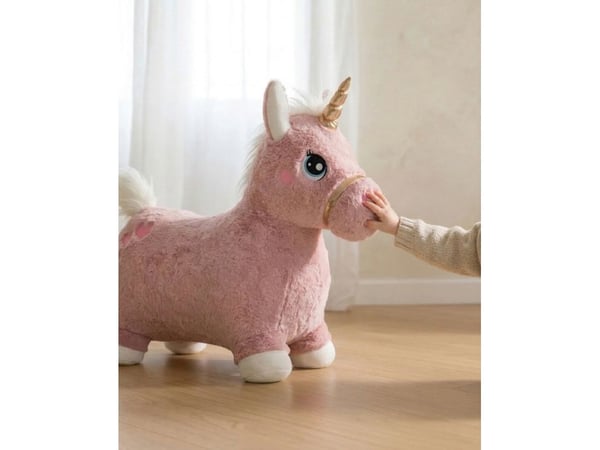 KREA Hop And Bounce Plush Unicorn, Rose Col.