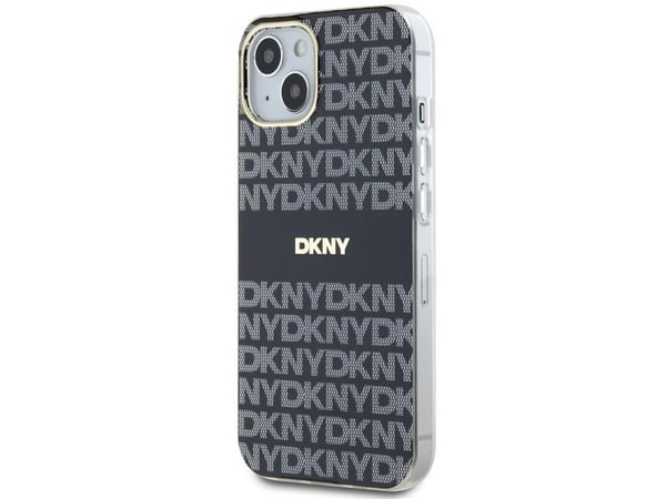 Apple iPhone 13 / 14 / 15 DKNY dėklas IML Mono & Stripe MagSafe (DKHMP14SHRHSEK) juodos spalvos