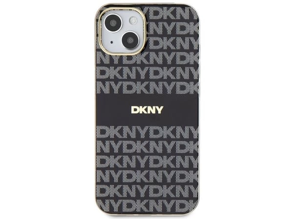 Apple iPhone 13 / 14 / 15 DKNY dėklas IML Mono & Stripe MagSafe (DKHMP14SHRHSEK) juodos spalvos