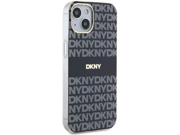 Apple iPhone 13 / 14 / 15 DKNY dėklas IML Mono & Stripe MagSafe (DKHMP14SHRHSEK) juodos spalvos