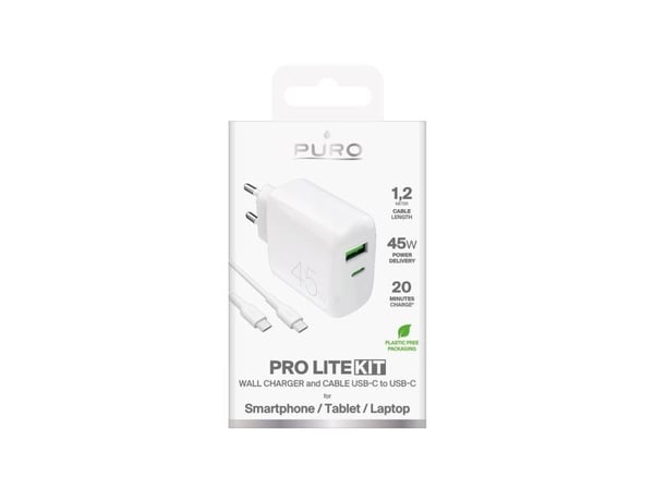 PURO PUTCUSBAC45WDYKCCWHI, Indendørs, Vekselstrøm, 1,2 m, Hvid