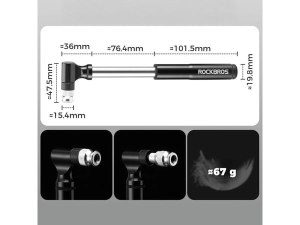 RockBros Rockbros JG-PB-11 sykkelpumpe (svart)