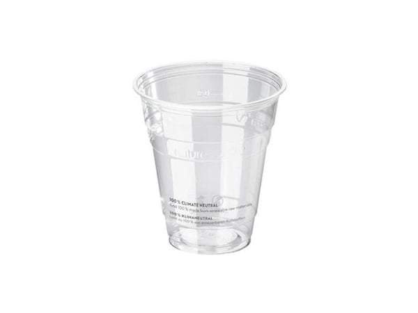 Plastiklasi PLA klar 40cl ø96mm 50st/ps - (50 x 24 poser)