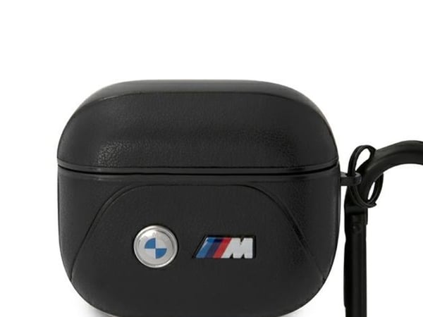 Apple AirPods 3 BMW Leather Curved Line (BMA322PVTK) kuulokekotelo musta