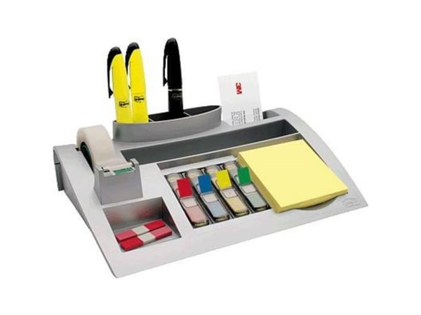 Post-It Desktop Organizer C50, Sølv, Note, 26 x 17 x 7 mm, 1 pcs