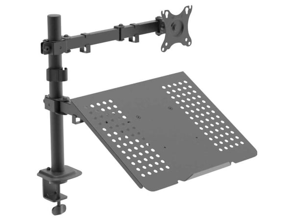 Akyga AK-MB-04 - Monteringssats (bildskärmsarm, anteckningsboksfack, stång) - för bildskärm/bärbar dator - svart - skärmstorlek: 15"-32" - disk-mon...