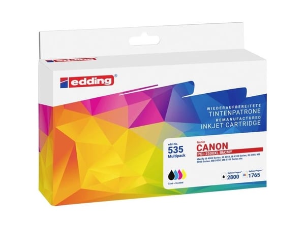 Edding EDD-535, 72 ml, 20 ml, 4 kpl, Monipakkaus