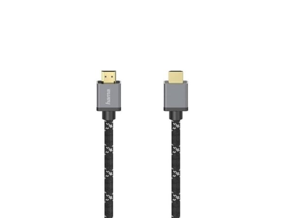 Hama 00205240, 3 m, HDMI Type A (Standard), HDMI Type A (Standard), 3D, 48 Gbit/s, Svart, Grå