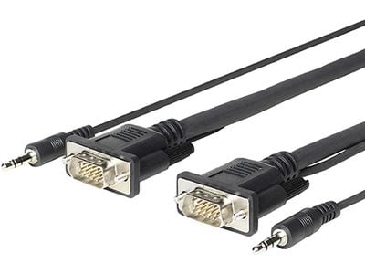 VivoLink Pro - VGA / lyd-kabel - HD-15 (VGA), minijakk (hann) til HD-15 (VGA), minijakk (hann) - 1.8 m - tommelskruer