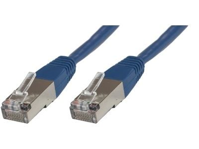 MicroConnect - Nettverkskabel - RJ-45 (hann) til RJ-45 (hann) - 15 cm - 6 mm - SFTP - CAT 6 - halogenfri, rund, flertrådet - blå